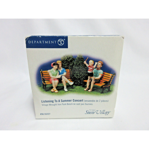 Listening To A Summer Concert 55227 Snow Village Dept 56 BENCH NOT INCLUDED - Picture 1 of 7